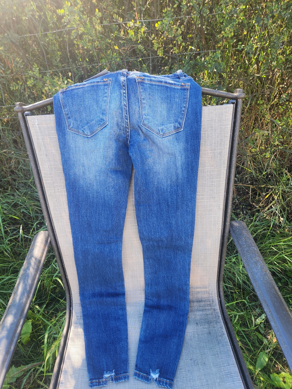 KanCan Distressed Dark Blue Skinny Jeans - Picture 3 of 3